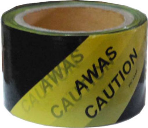 Picture of NIETZ PE BARRICAPE TAPE (AWAS/CAUTION) 2INX70M BLACK/YELLOW