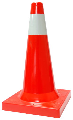 Picture of NIETZ SAFETY CONE 9301 18IN WITH 1PC 3.5IN REFLEXTIVE