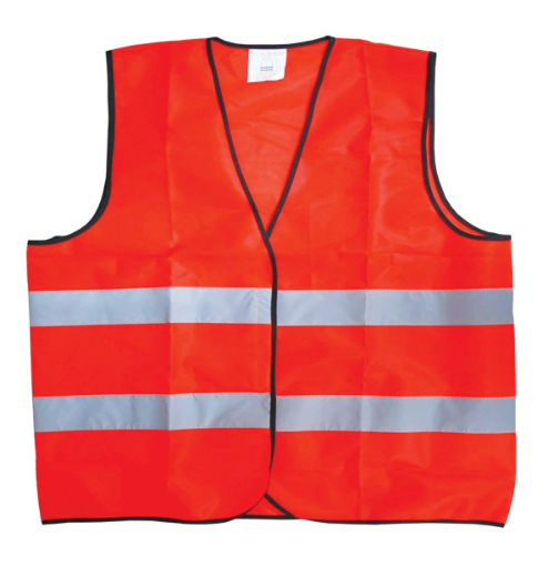 Picture of NIETZ THIN VEST COAT (SILVER REFLECTIVE) T7300 ORANGE