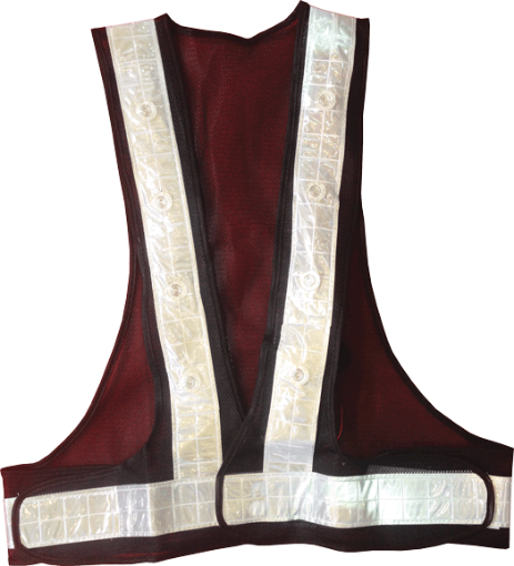 Picture of NIETZ THICK MESH VEST (PVC REFLECTIVE) P7162 WHITE/BLACK