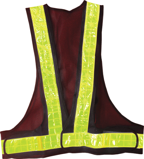 Picture of NIETZ THICK MESH VEST (PVC REFLECTIVE) P7163 YELLOW/BLACK