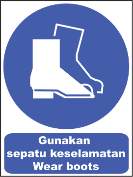 Picture of PICASAF PLASTIC SIGN WEAR BOOTS 300X400