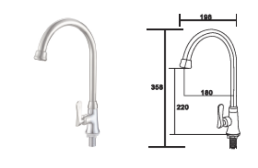 Picture of NIETZ PILLAR SINK MONO COLD TAP 711 BASIN