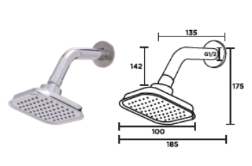 Picture of NIETZ CLN ALN SHOWER HEAD SH-403