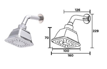 Picture of NIETZ CLN ALN SHOWER HEAD SH-404
