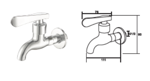 Picture of NIETZ LEVER HANDLE LONG BIB TAP 712-2 WALL
