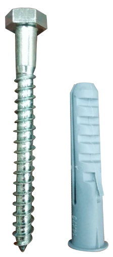 Picture of NIETZ WOOD SCREW&PLUG F/HUMP&POLE M12X120 (1XSCREW+1XPLUG+1XWASHER)