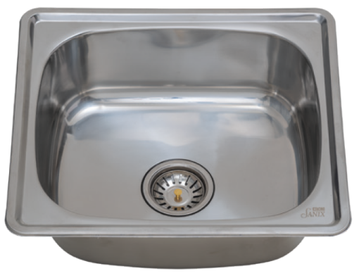图片 NIETZ STAINLESS STEEL SINGLE BOWL SINK 480X430X170X0.5MM 4842