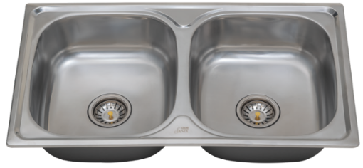 图片 NIETZ STAINLESS STEEL 2BOWL SINK 8050A 800X500X180X0.5MM