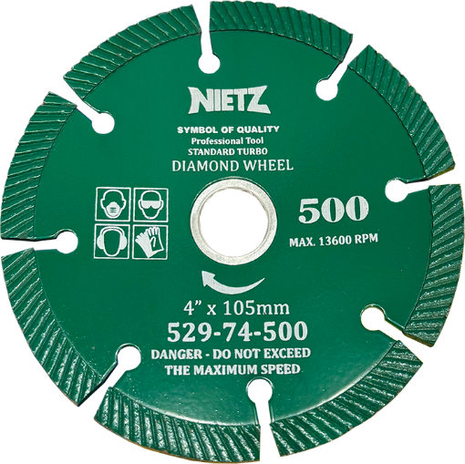 Picture of NIETZ 500 DIAMOND WAVE CUTTER BLADE 4IN