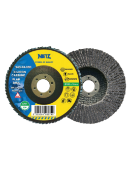 Picture of NIETZ FLAP DISC SILICON CARBIDE 4IN 120# 10/200/CR
