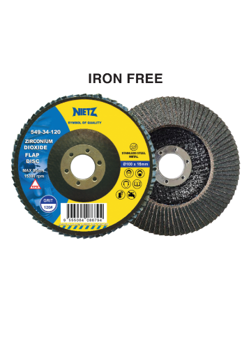 Picture of NIETZ FLAP DISC ZIRCONIUM DIOXIDE ZK705 DISC 4IN 60#