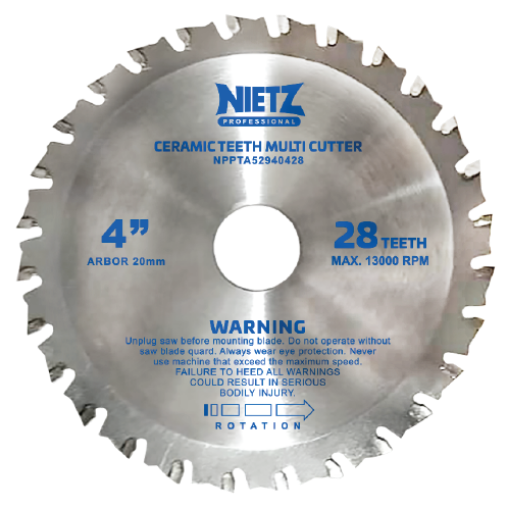 Picture of NIETZ PROFESSIONAL COLD CUT CERAMIC MULTI CUTTER 4INX28T