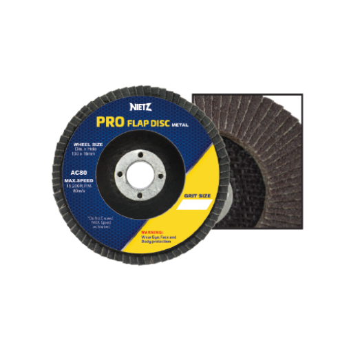 Picture of NIETZ PRO HEATED BLACK AO FLAP WHEEL 4IN 40#