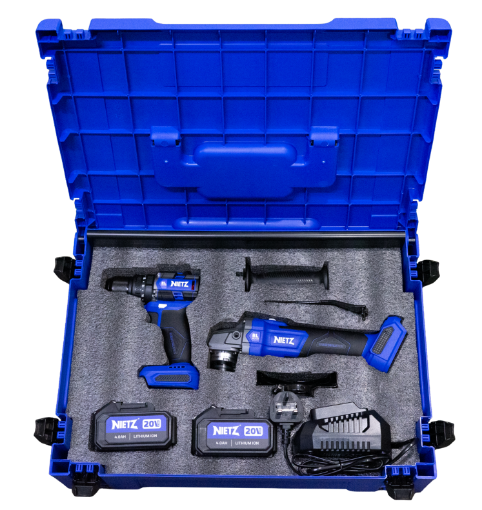 图片 NIETZ CORDLESS COMBO SET WITH TOOL BOX (MEDIUM) (NZ20-ID13A+NZ20-G100B+4A FAST CHARGE) NZ20-CB2IDGB