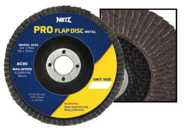 图片 NIETZ PRO HEATED BLACK AO FLAP WHEEL 4IN 120#