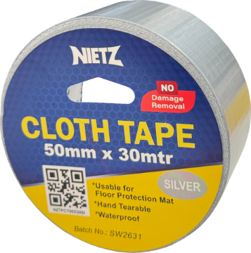 图片 NIETZ CLOTH BINDING TAPE 50MMX30M SILVER