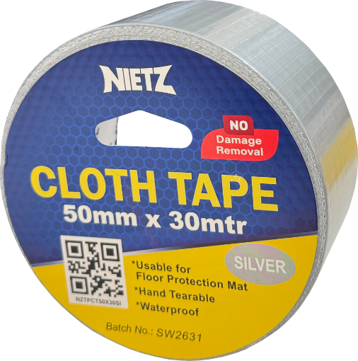 图片 NIETZ CLOTH BINDING TAPE 50MMX30M SILVER
